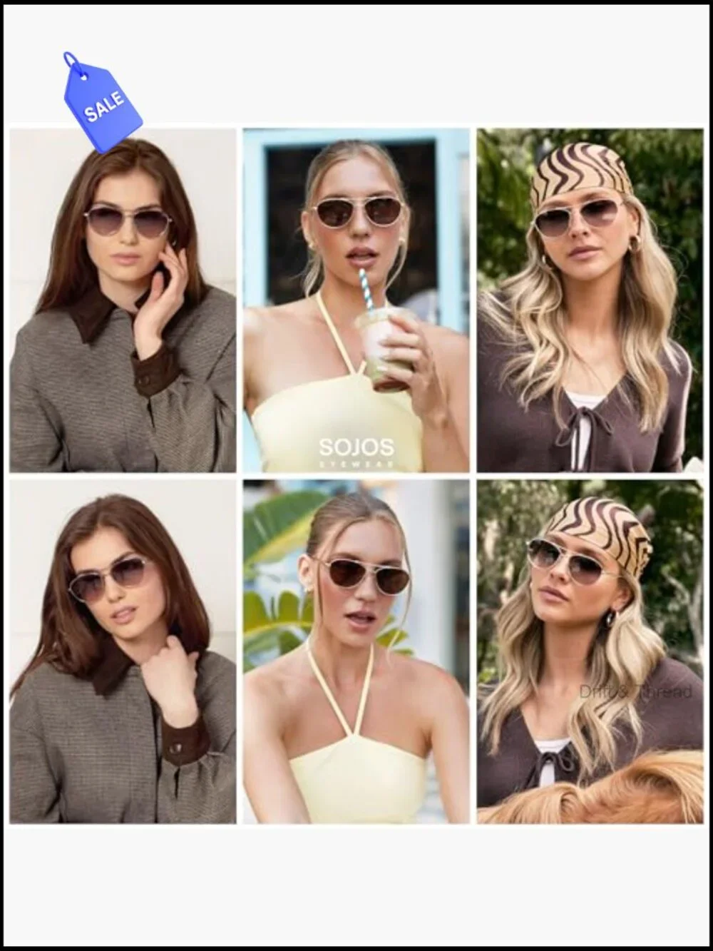 Retro Polarized Aviator Sunglasses UV Protection Unisex Metal Frame